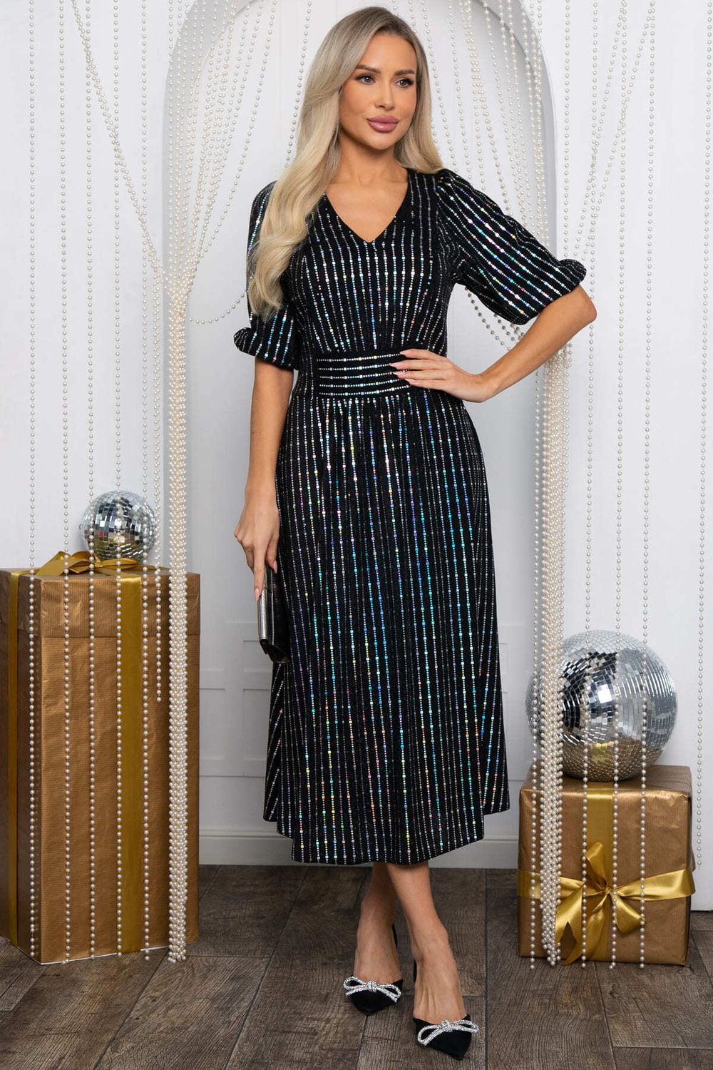 Платье праздничное Мадлен (черное) П14623-18М LT Collection