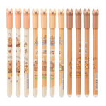 Ручка гелевая, пиши-стирай, Basir, синие чернила, серия "Капибара", разноцветный корпус