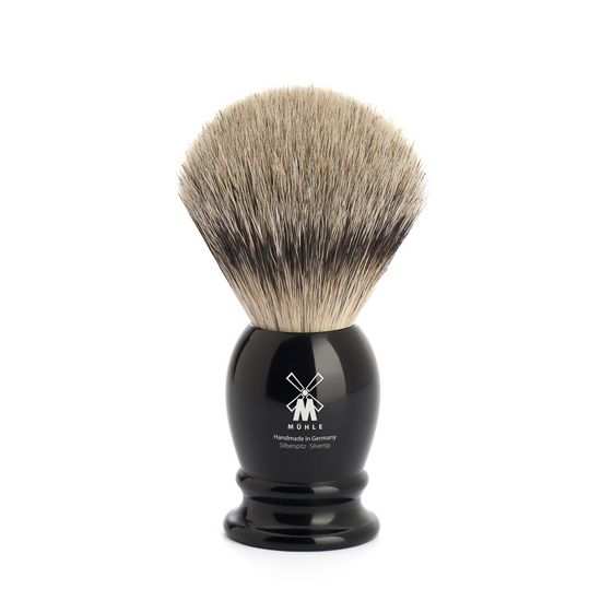 Помазок MUEHLE CLASSIC, барсучий ворс высшей категории Silvertip, черная смола, размер M