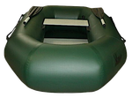Лодка ПВХ Polar Bird Чирок Гребная PB-190Т Teal со стеклокомпозитной сланью и банкой Зелёная