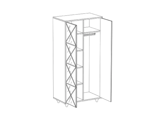 Шкаф Cloud двухдверный 335563