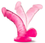 Розовый фаллоимитатор на присоске NATURALLY YOURS 4INCH MINI - 12 см.
