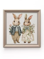 Картины на стену интерьерные на холсте 4 шт, 23*23 см