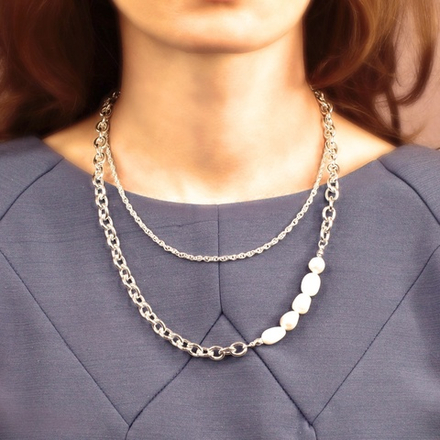 Колье Fiore Luna Bella Pearle Сarabiner BL1010/MP S