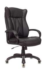 Кресло руководителя Бюрократ CH-879N черный эко.кожа крестов. пластик