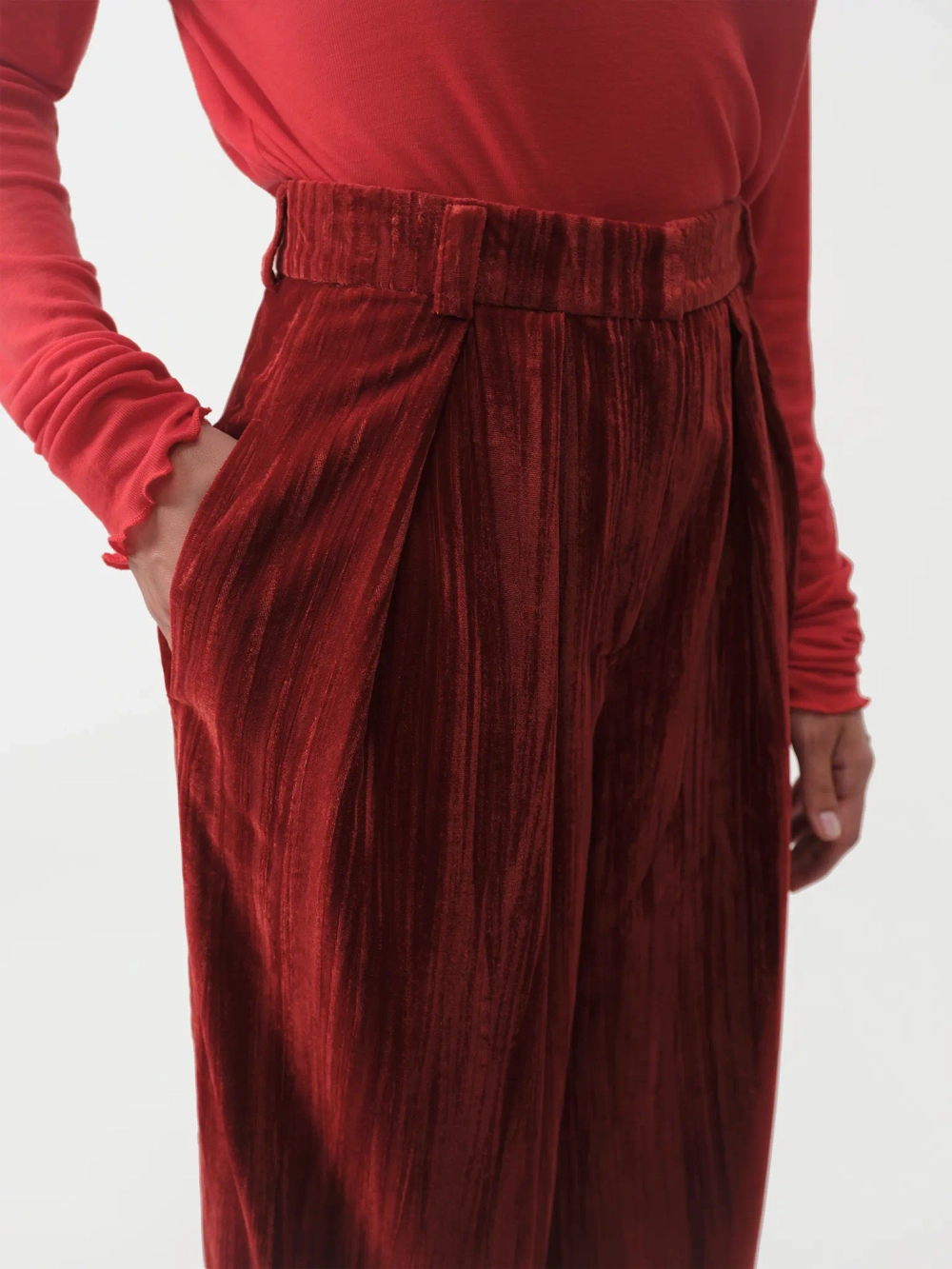 Брюки палаццо бархатные OLA OLA