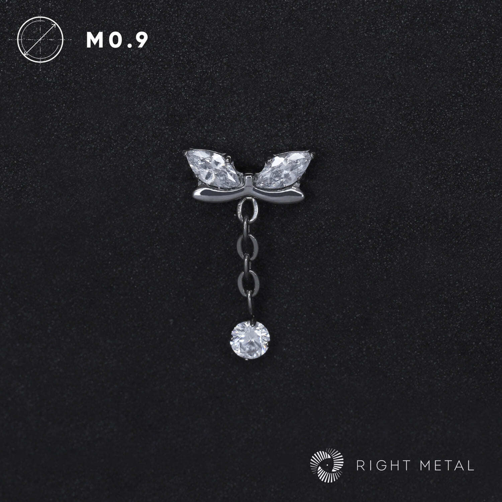 Pendant Wings Chain Long Crystal