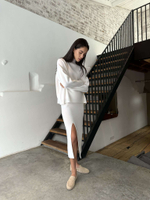 Юбка MILANO с разрезом, молочный