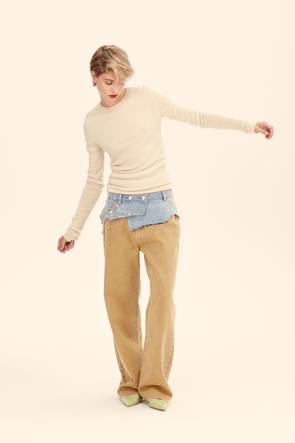 Пояс со стразами (Королева танцпола), голубой