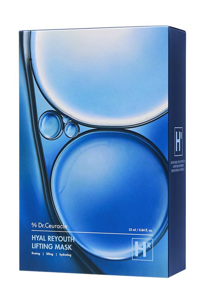 DR.CEURACLE Hyal Reyouth Lifting Mask Подтягивающая тканевая маска с гиалуроновой кислотой, 25мл*10шт