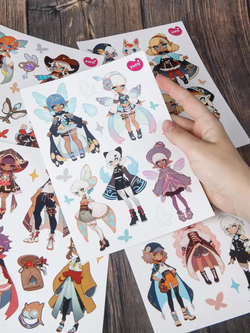 Наклейки аниме стикеры набор на телефон