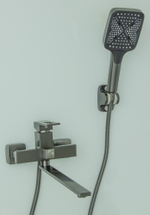 Смеситель для ванны V193541-G однорычажный, длинный излив, графит