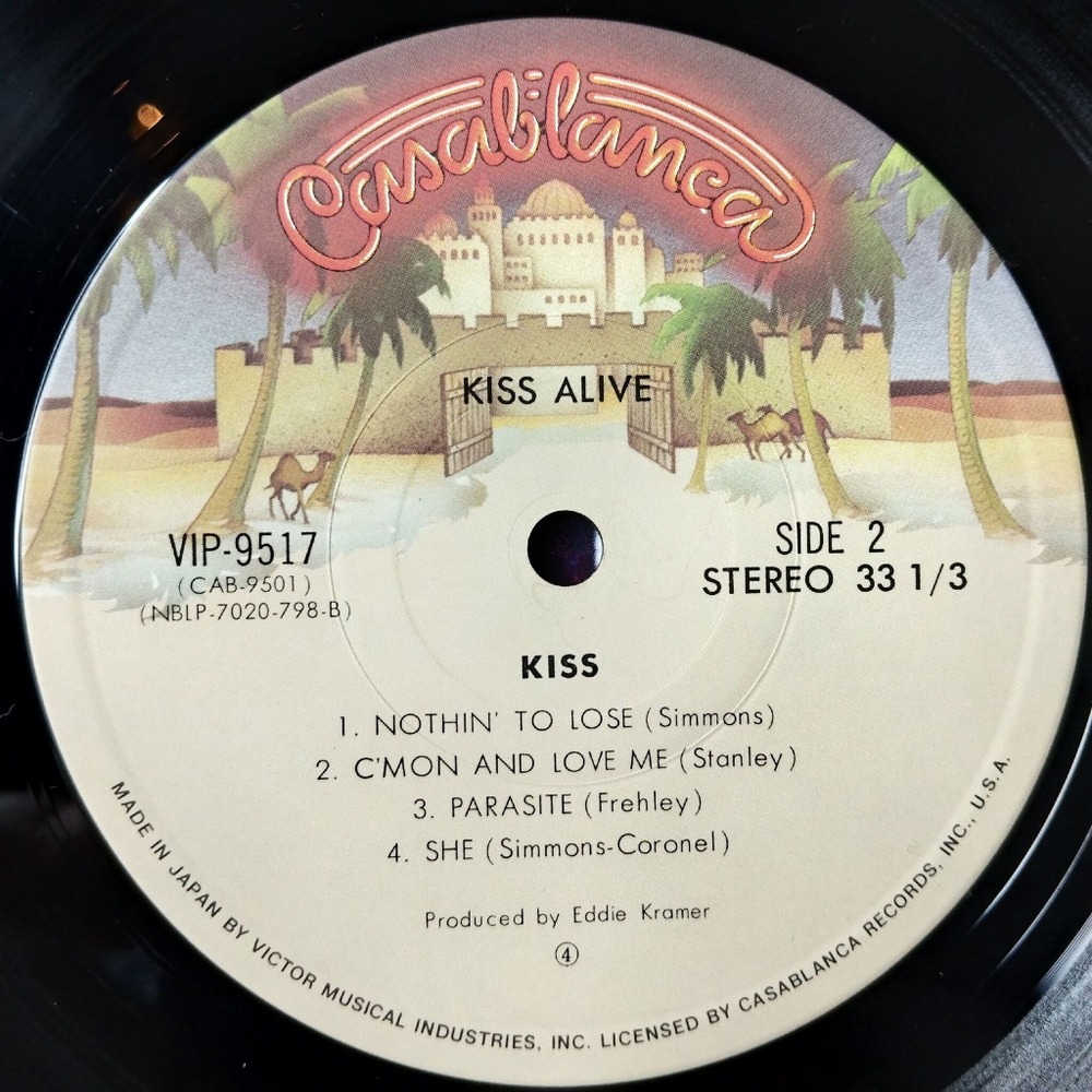 Винтажная виниловая пластинка LP Kiss Alive (Japan 1976) (Obi) Firehouse