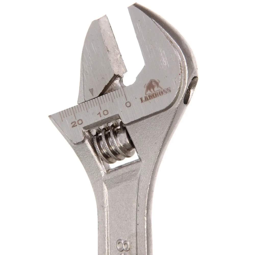 Ключ разводной Lamboss 8» 200мм, металл ручка