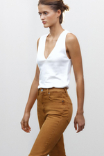Джинсы bootcut cropped с высокой посадкой — zw collection