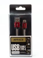 Кабель APPACS (рус.) AP03202a, TYPE-C, 5V/2.4A, 1 метр