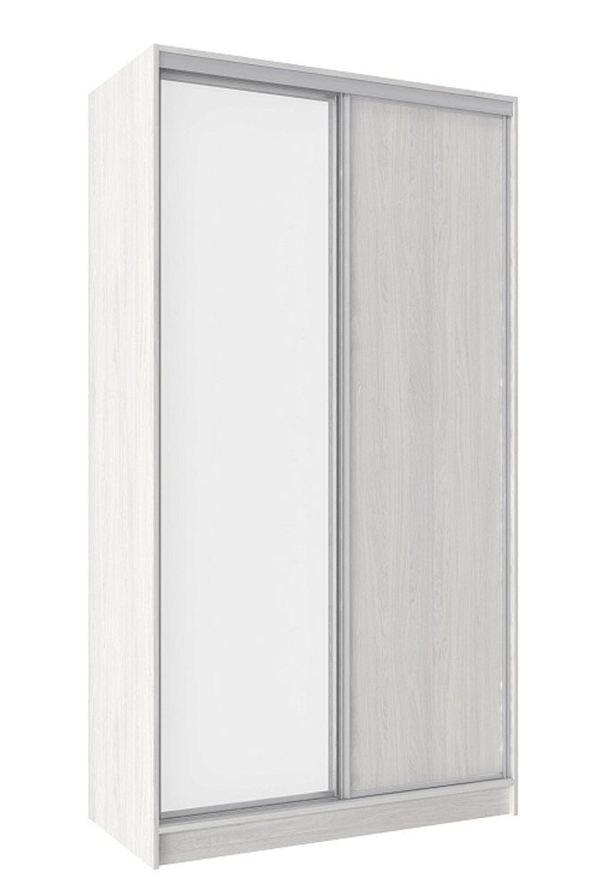 Шкаф-купе двухдверный с зеркалом 1200 Домашний Ясень Анкор светлый