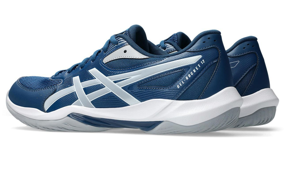 Мужские кроссовки для бадминтона/сквоша Asics Gel-Rocket 12 - mako blue/piedmont grey