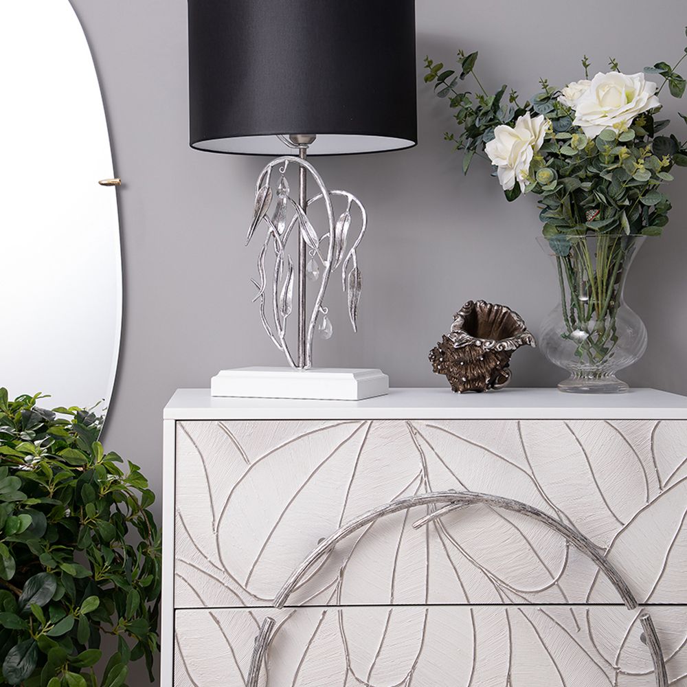 Комод Арт Классик с 3 ящиками Айс Античное серебро