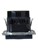 BRITE Розетка 1-местная с заземлением с защитными шторками 16А с USB A+A 5В 2,1А РЮш10-1-БрМ маренго IEK