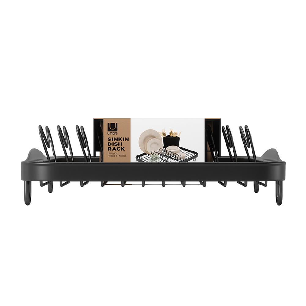 Сушилка для посуды sinkin, 28х14х35,5 см, черная