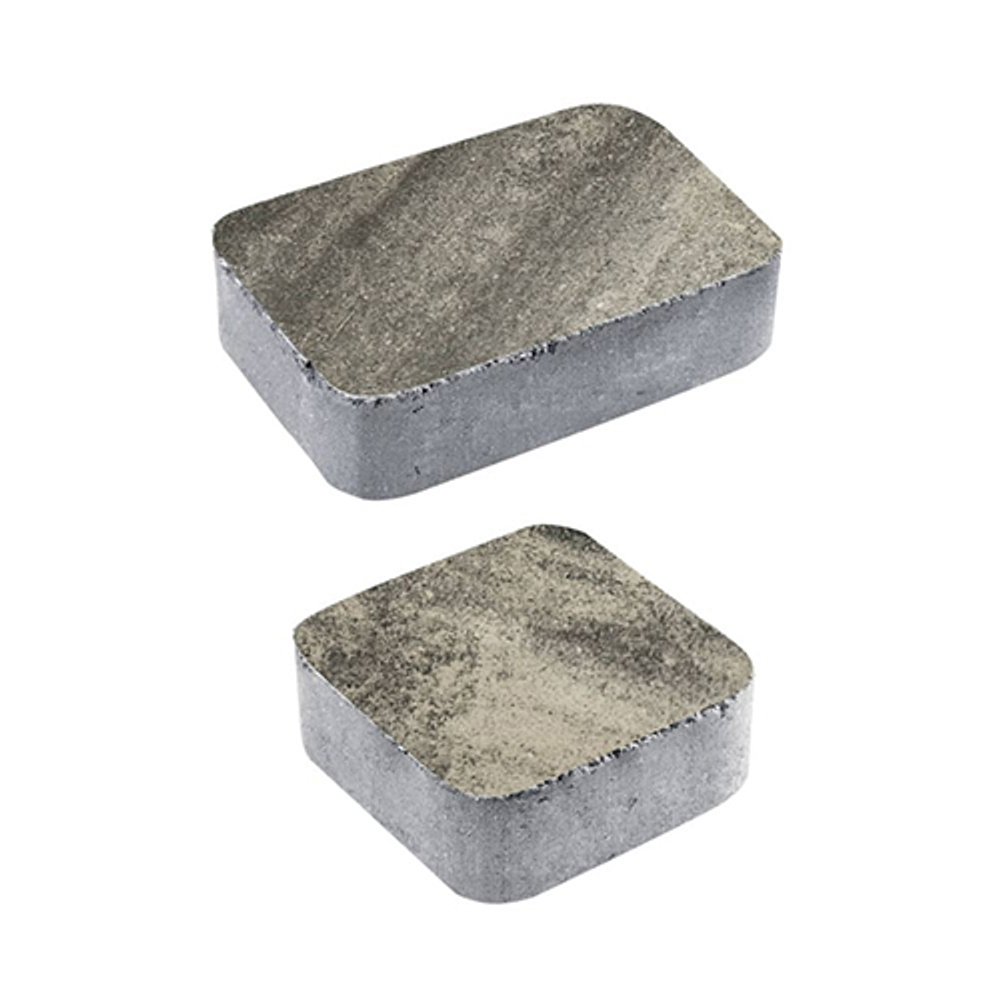 Тротуарная плитка КЛАССИКО - Листопад гладкий Антрацит, комплект из 2 видов плит