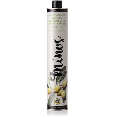 Оливковое масло урожая 2025 MINOS Extra Virgin 500 мл Греция, ж/б (Крит)