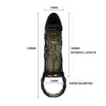 Фаллическая насадка на пенис с подхватом мошонки - 15 см. (Цвет: дымчатый)