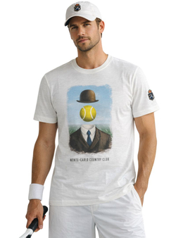 Мужская теннисная футболка Monte-Carlo Country Club MCCC Costume Print - milk