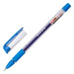 Ручка гелевая с грипом STAFF "College" GP-179, СИНЯЯ, корпус прозрачный, игольчатый узел 0,6 мм, линия письма 0,3 мм, 143015