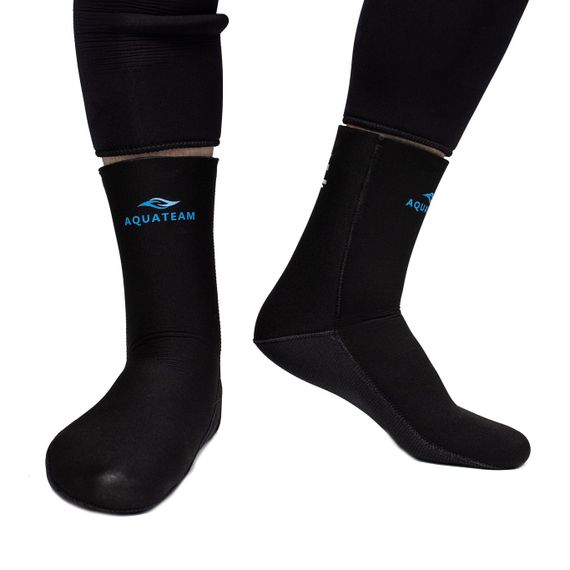 Носки Aquateam Hunter Jako 7 мм ультраспан/открытая черные