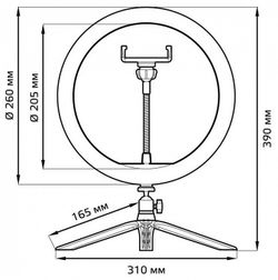 Настольная лампа кольцевая Gauss Ring Light RL002