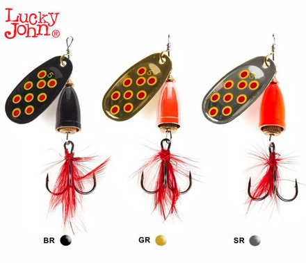 Блесна вращ. Lucky John BELL SPIN 05 013.0г BRD/GRD/SRD 3шт. набор