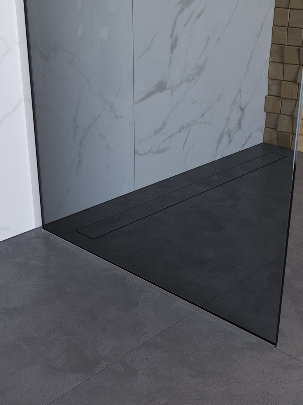 Душевая перегородка BelBagno UNO-L-1-TB-90-GR-Cr профиль хром, стекло серое