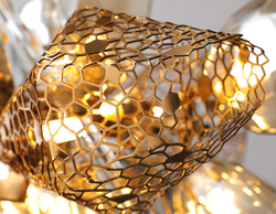 Люстра 8898P/AL gold/smoky