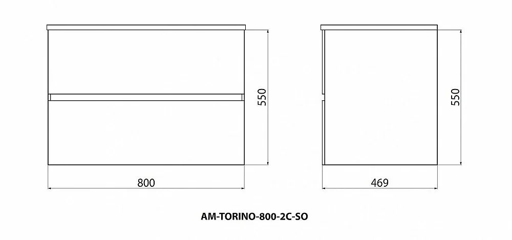 Тумба с раковиной Art&Max TORINO 80 аквамарин