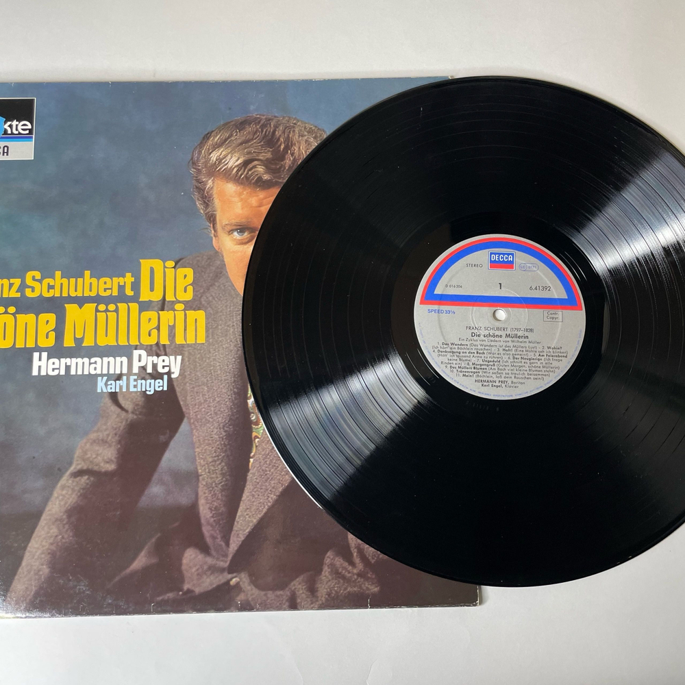 Винтажная виниловая пластинка LP Franz Schubert Шуберт, Hermann Prey, Karl Engel, Die Schone Mullerin (Германия 1975)