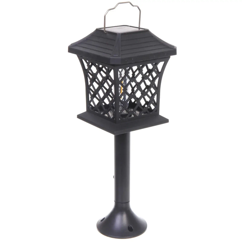 Фонарь садовый «Винтаж» 12*12*13,5 см (h=60 см) на солнечной батарее (универсальный), тёплый белый