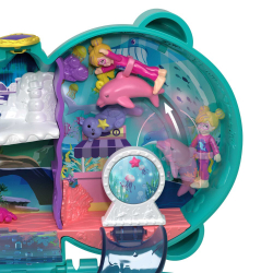 Polly Pocket - Океанариум выдр Компактный набор 2 куклы + аксессуары HCG16 / артикул   FRY35 HCG16  / GTIN 194735009350