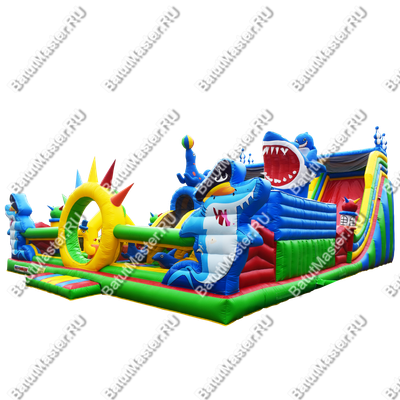 Коммерческий надувной батут "Осьминоги и акулы" 17*10*8 м B-14657