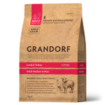 GRANDORF Dog Med&Max Lamb&Turkey Сухой корм для собак средних и крупных пород с ягнёнком и индейкой, 3 кг