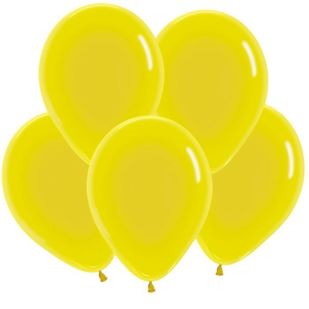 S Кристал 12 Желтый / Yellow  / 50 шт. /, Латексный шар +