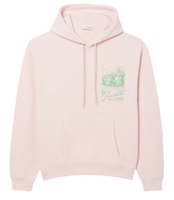 Мужская теннисная кофта Lacoste Printed Fleece - light pink