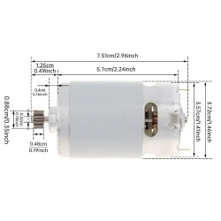 RS550 11 зубьев (8,8 х 4,8 мм) 18V 23000 об/мин высокоскоростной двигатель постоянного тока для аккумуляторной/зарядной дрели/шуруповерта