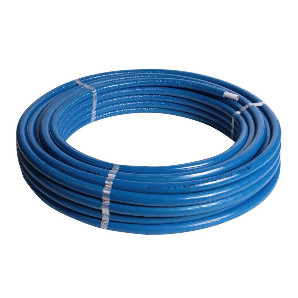 Труба HENCO(ХЕНКО) STANDARD в синей изоляции (6мм), PEXc-AL-PEXc, 26х3, бухта 25 мов