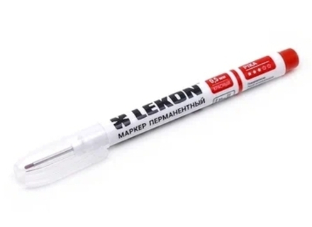 Маркер LEKON Pika перманентный удлиненный наконечник красный