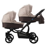 Коляска для двойни 2 в 1 AroTeam Twinat Duo (АроТим Твинат Дуо)19 /Коричневый+Бежевый