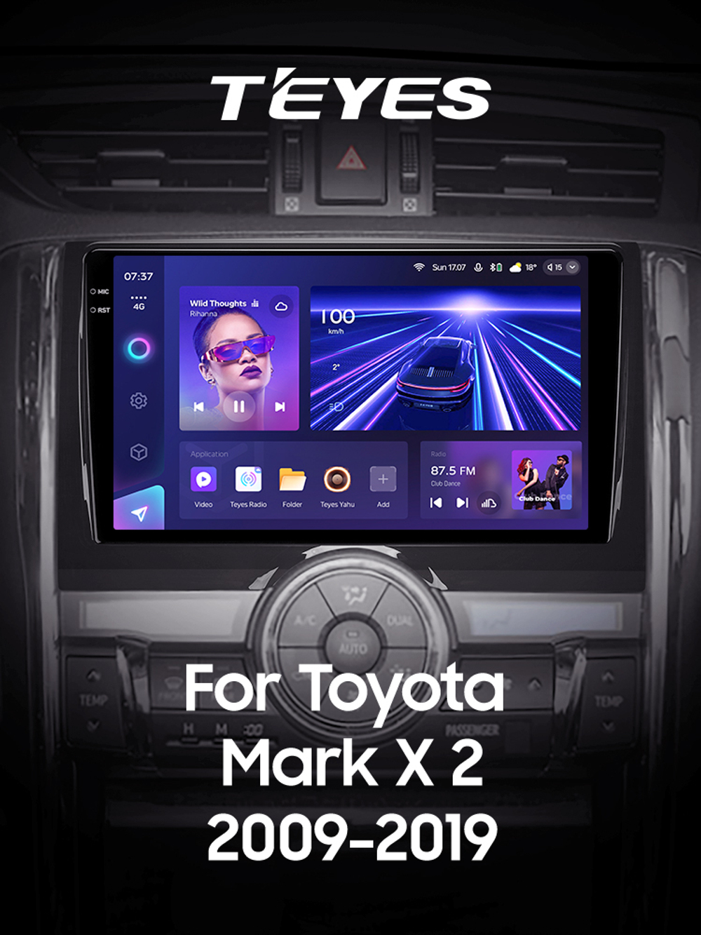 Teyes CC3 2K 9"для Toyota Mark X 2009-2019