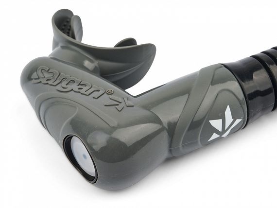 Набор маска+трубка в сумке Sargan Сталкер-Н серый/черный