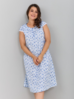 Ночная сорочка С-007/белый-букетик